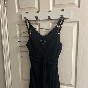 Black Women’s Dress with Gold Accents